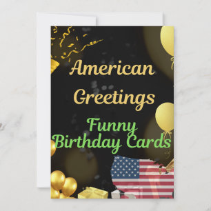 Amerikaanse groeten Grappige verjaardagskaarten Feestdagenkaart