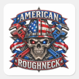 AMERIKAANSE GROFBLOEM VIERKANTE STICKER