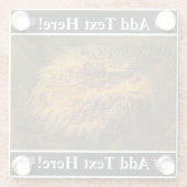 Amerikaanse Grondwet Bald Eagle Glass Onderzetter (Achterkant)