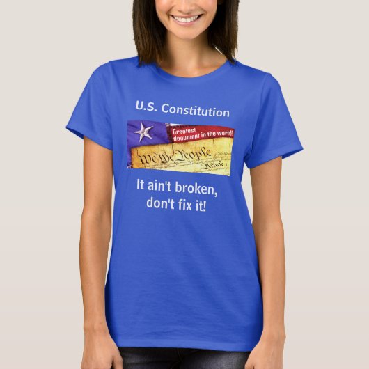 Amerikaanse grondwet (donker) T-shirt (Voorkant)