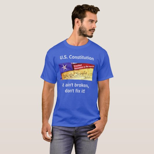 Amerikaanse grondwet (donker) T-shirt (Voorkant volledig)