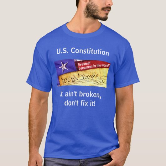 Amerikaanse grondwet (donker) T-shirt (Voorkant)