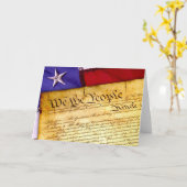 Amerikaanse grondwet en Amerikaanse vlag Kaart (Gele Bloem)