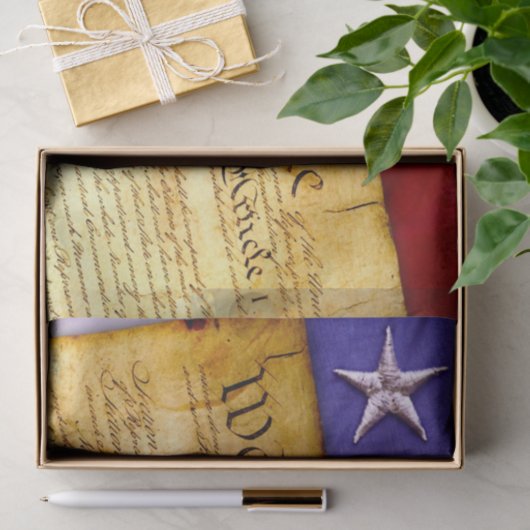 Amerikaanse grondwet en Amerikaanse vlag Tissuepapier (Geschenk)