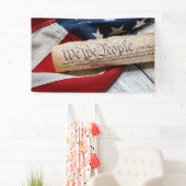 Amerikaanse grondwet en vlag spandoek (Insitu)