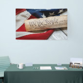 Amerikaanse grondwet en vlag spandoek (Beurs)