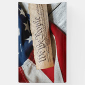 Amerikaanse grondwet en vlag spandoek (Verticaal)