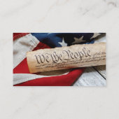 Amerikaanse grondwet en vlag visitekaartje (Achterkant)
