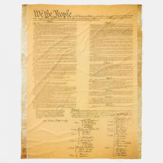 Amerikaanse GRONDWET Fleece Deken (Voorkant)