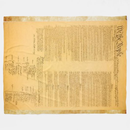 Amerikaanse GRONDWET Fleece Deken (Voorkant (Horizontaal))