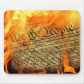 Amerikaanse grondwet in Flames Muismat (Voorkant)