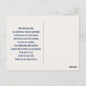 Amerikaanse grondwet met Dag van de Vlag Veteranen Briefkaart (Achterkant)