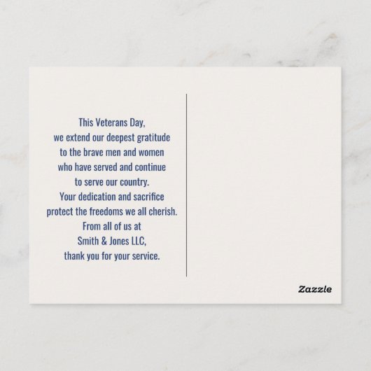 Amerikaanse grondwet met Dag van de Vlag Veteranen Briefkaart (Achterkant)