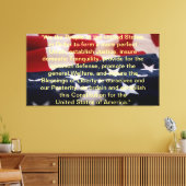 Amerikaanse grondwet: preambule canvas afdruk (Insitu (Woonkamer))