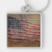 Amerikaanse grondwet - Preambule van het volk Sleutelhanger (Voorkant)