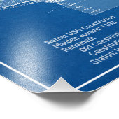 Amerikaanse grondwet - Scheepsblauwdruk plannen AB Foto Afdruk (Hoek)