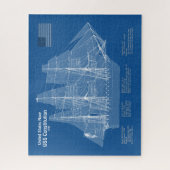 Amerikaanse grondwet - Scheepsblauwdruk plannen AB Legpuzzel (Verticaal)