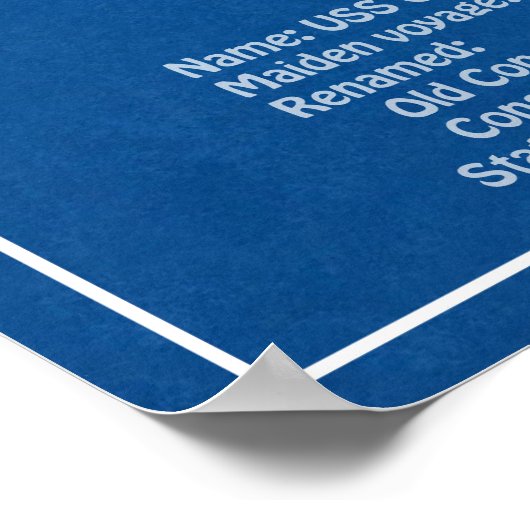 Amerikaanse grondwet - Scheepsblauwdruk plannen AB Poster (Hoek)