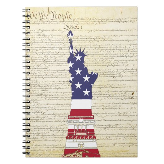 Amerikaanse grondwet Staue of Liberty Notitieboek (Voorkant)