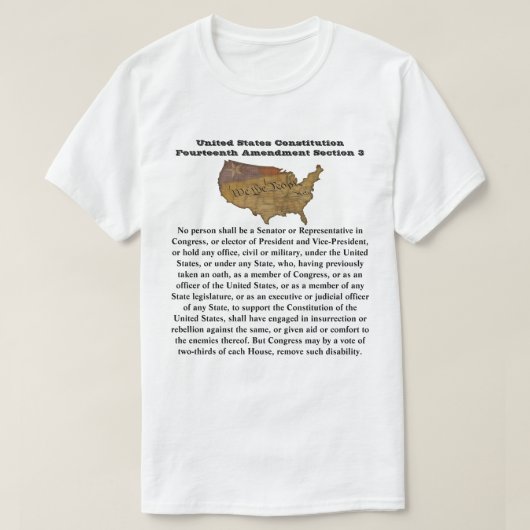 Amerikaanse grondwet Veertiende wijziging Afdeling T-shirt (Design voorkant)