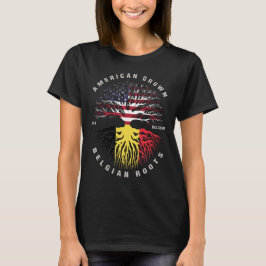 Amerikaanse Groot-Belgische Roots België vlag T-shirt