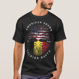 Amerikaanse Groot-Belgische Roots België vlag T-shirt
