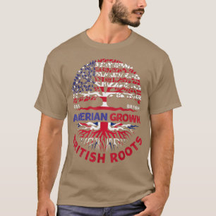Amerikaanse Groot-Brittannië - vlag Amerikaanse vl T-shirt