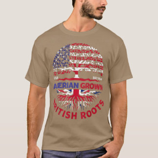 Amerikaanse Groot-Brittannië - vlag Amerikaanse vl T-shirt