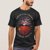 Amerikaanse Groot-Chinese Roots China vlag T-shirt (Voorkant)