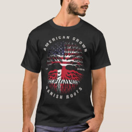Amerikaanse Groot Deens Roots Denemarken vlag T-shirt