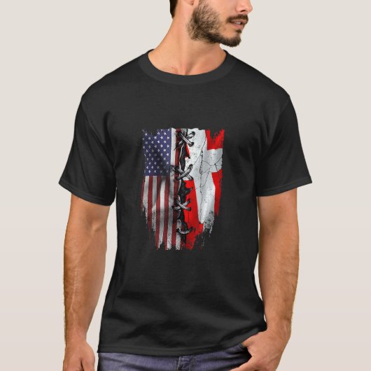 Amerikaanse Groot Deens Roots Verenigde Staten Den T-shirt (Voorkant)