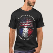 Amerikaanse Groot Franse Roots Frankrijk vlag T-shirt (Voorkant)