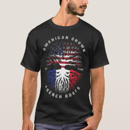 Amerikaanse Groot Franse Roots Frankrijk vlag T-shirt