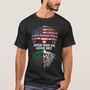 Amerikaanse Groot met Algerijnse Roots VS vlag T-shirt