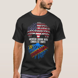 Amerikaanse Groot met Congolese Roots VS-vlag T-shirt
