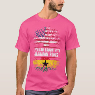 Amerikaanse Groot met Ghanese Roots USA Flag Ghana T-shirt