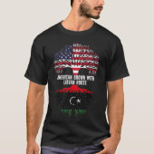 Amerikaanse Groot met Libische Roots VS-vlag T-shirt (Voorkant)
