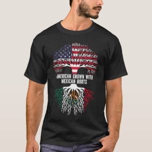 Amerikaanse Groot met Mexicaanse Roots USA-vlag T-shirt