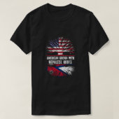 Amerikaanse Groot met Nepalese wortels Vlag Nepal T-shirt (Design voorkant)