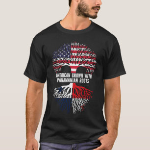 Amerikaanse Groot met Panamese Roots USA-vlag T-shirt