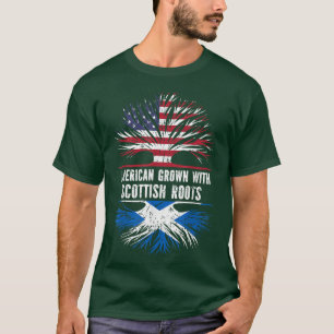 Amerikaanse Groot met Scottish Roots USA Flag Scot T-shirt