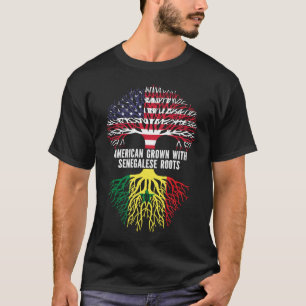 Amerikaanse Groot met Senegalese Roots VS-vlag T-shirt