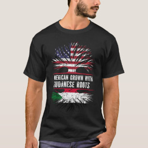 Amerikaanse Groot met Sudanese Roots VS-vlag T-shirt