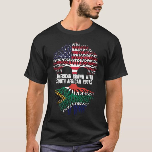 Amerikaanse Groot met Zuid-Afrikaanse Roots VS vla T-shirt (Voorkant)