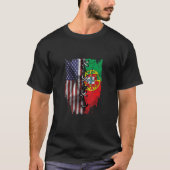 Amerikaanse Groot Portugese Roots Vlag T-shirt (Voorkant)