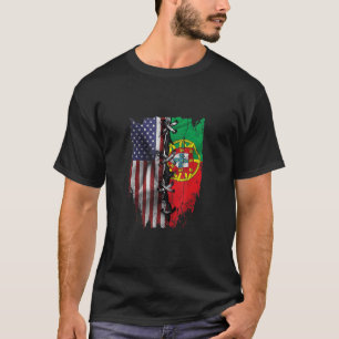 Amerikaanse Groot Portugese Roots Vlag T-shirt