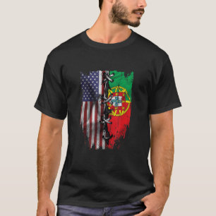 Amerikaanse Groot Portugese Roots Vlag T-shirt