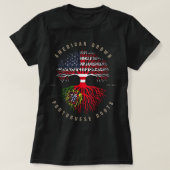 Amerikaanse Groot Portugese Roots vlag T-shirt (Design voorkant)