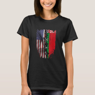 Amerikaanse Groot-Wit-Russische Roots VS-vlag T-shirt