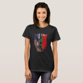 Amerikaanse Groot-Wit-Russische Roots VS-vlag T-shirt (Voorkant volledig)